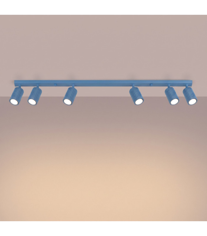 Karbon Ceiling Spotlight Bar Light Blue 6x GU10-4