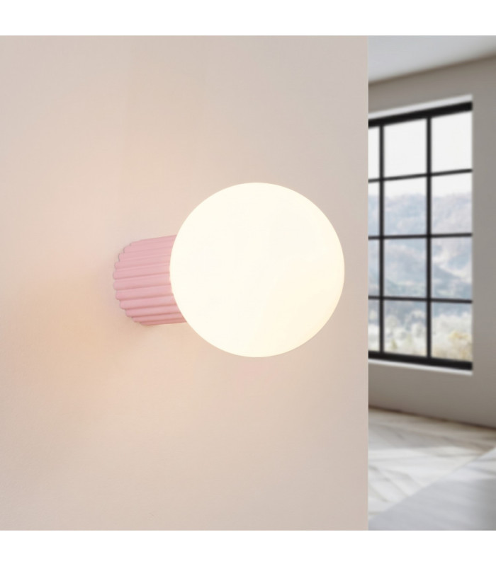 Halo Globe Wall Lights Pink IP44 1x G9-4