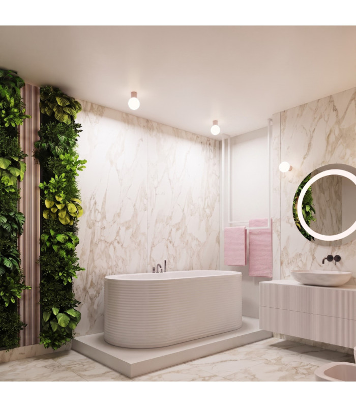 Halo Globe Wall Lights Pink IP44 1x G9-12