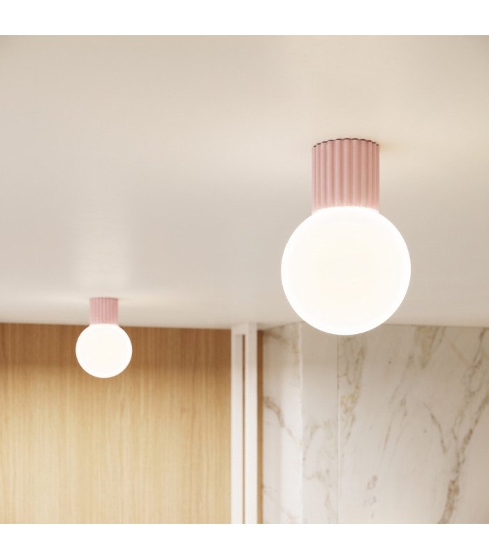 Halo Globe Ceiling Light Pink IP44 1x G9-13