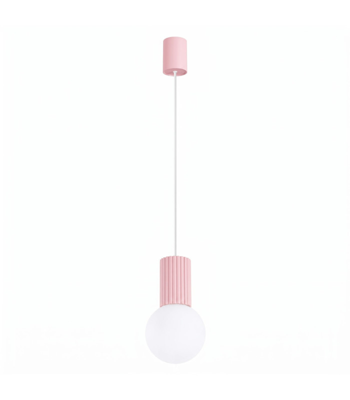 Halo Slim Pendant Ceiling Light Pink 1x G9-1