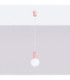 Halo Slim Pendant Ceiling Light Pink 1x G9-3