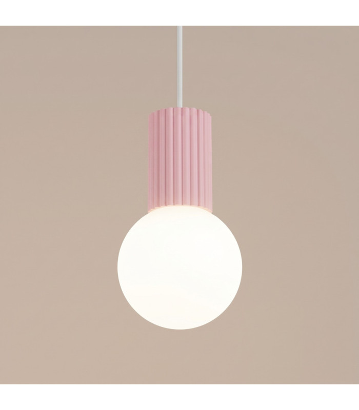 Halo Slim Pendant Ceiling Light Pink 1x G9-5