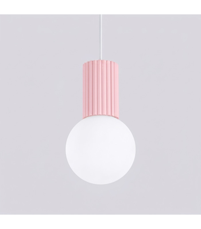 Halo Slim Pendant Ceiling Light Pink 1x G9-6