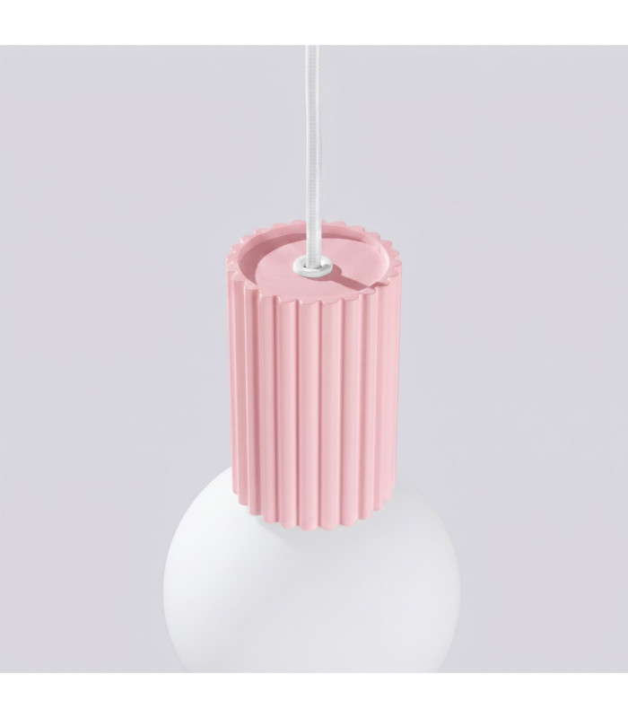 Halo Slim Pendant Ceiling Light Pink 1x G9-8