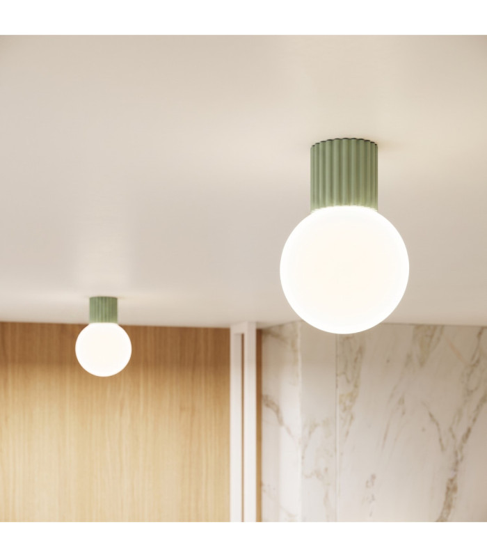 Halo Globe Ceiling Light Sage IP44 1x G9-13