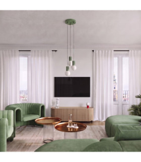Halo Slim Pendant Ceiling Light Sage 1x G9-2
