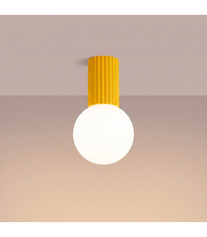 Halo Globe Ceiling Light Yellow IP44 1x G9-4