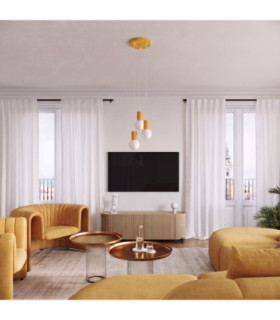 Halo Slim Pendant Ceiling Light Yellow 1x G9-2
