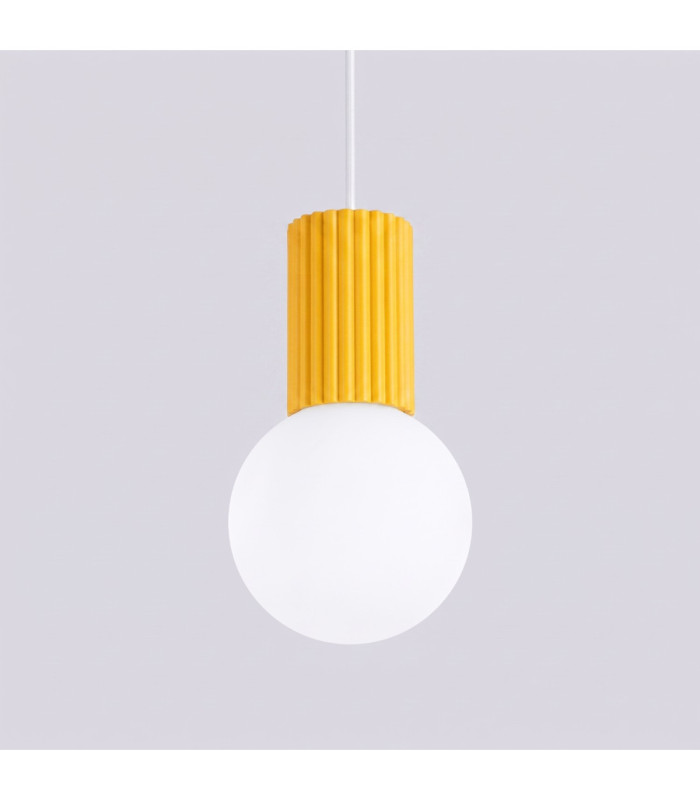 Halo Slim Pendant Ceiling Light Yellow 1x G9-6