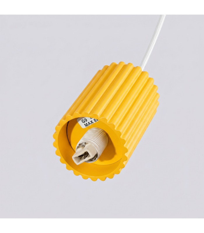 Halo Slim Pendant Ceiling Light Yellow 1x G9-10
