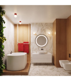 Halo Globe Wall Lights Red IP44 1x G9-2
