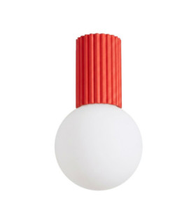 Halo Globe Ceiling Light Red IP44 1x G9-1
