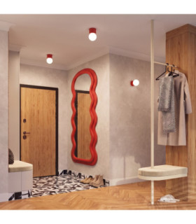 Halo Globe Ceiling Light Red IP44 1x G9-2