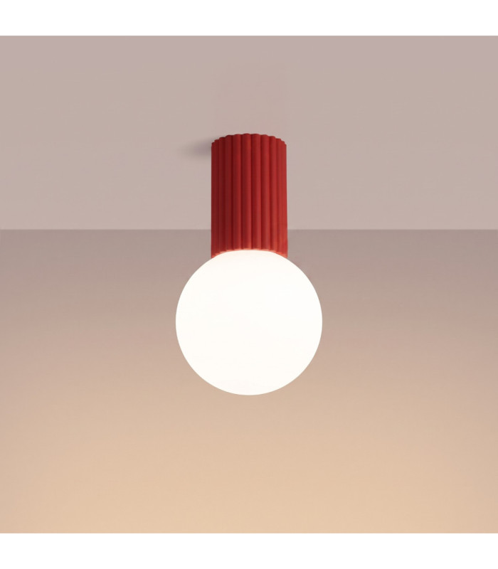 Halo Globe Ceiling Light Red IP44 1x G9-4
