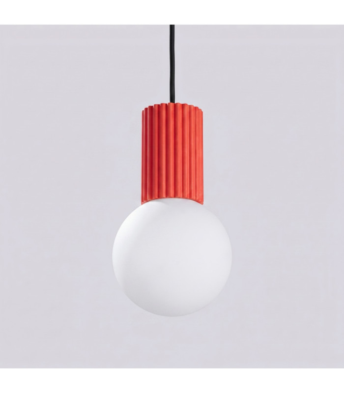 Halo Slim Pendant Ceiling Light Red 1x G9-6