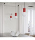 Halo Slim Pendant Ceiling Light Red 1x G9-14