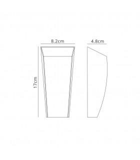 Wall Down Lamp, 6W LED, 3000K, 420lm, IP54, Anthracite - 2