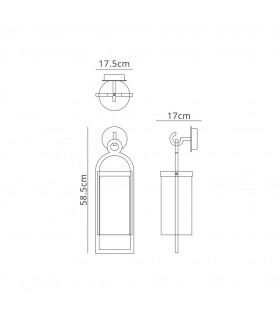 Wall Lamp, 1 x E27, IP54, Anthracite - 2