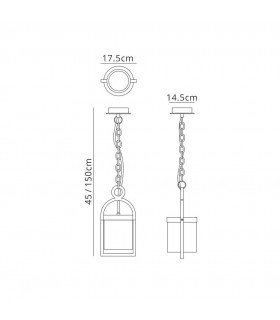 Ceiling Pendant, 1 x E27, IP54, Anthracite - 2