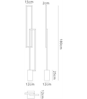 Floor Lamp, 48W LED, 3000K, 3840lm, IP20, Matt White - 2