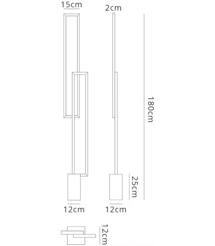 Floor Lamp, 48W LED, 3000K, 3840lm, IP20, Matt White - 2