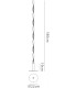 Floor Lamp, 24W LED, 3000K, 1680lm, IP20, Sand White - 2