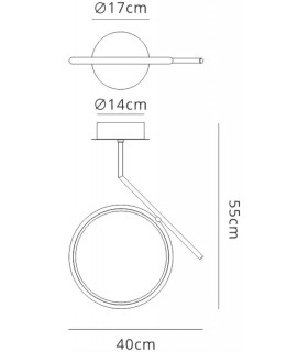 Ceiling, 20W LED, 3000K, 1500lm, IP20, Satin Gold - 2