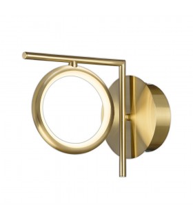 Wall Lamp, 8W LED, 3000K, 600lm, IP20, Satin Gold - 1