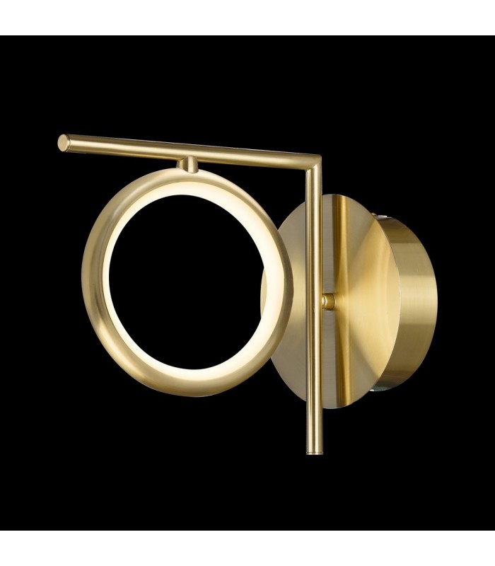 Wall Lamp, 8W LED, 3000K, 600lm, IP20, Satin Gold - 3
