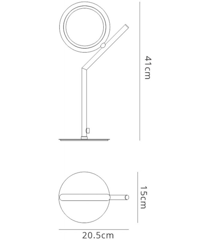 Table Lamp, 8W LED, 3000K, 600lm, IP20, Satin Gold - 2