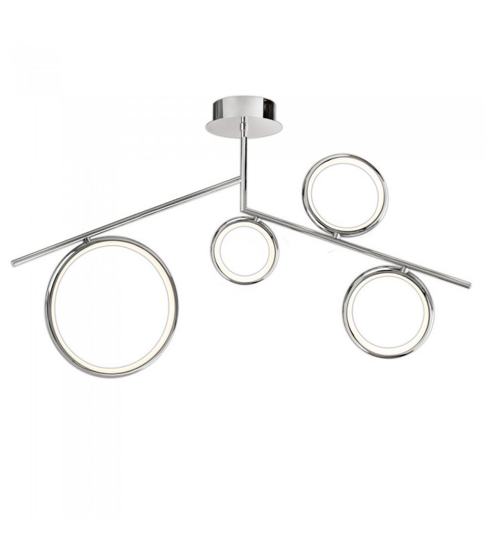 Ceiling, 42W LED, 3000K, 3150lm, IP20, Chrome - 1