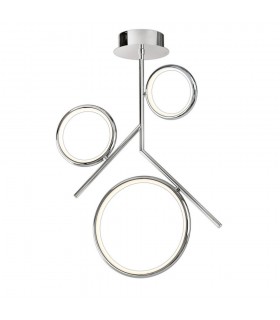 Ceiling, 36W LED, 3000K, 2700lm, IP20, Chrome - 1