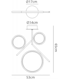 Ceiling, 36W LED, 3000K, 2700lm, IP20, Chrome - 2