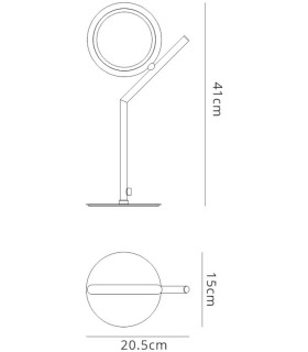 Table Lamp, 8W LED, 3000K, 600lm, IP20, Chrome - 2