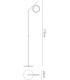 Floor Lamp, 12W LED, 3000K, 900lm, IP20, Chrome - 2