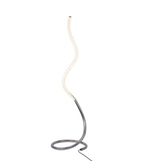 LED Floor Lamp 20W, 3000K, 1500lm, Dimmable, Polished Chrome, Frosted Acrylic - 1