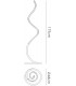 LED Floor Lamp 20W, 3000K, 1500lm, Dimmable, Polished Chrome, Frosted Acrylic - 2