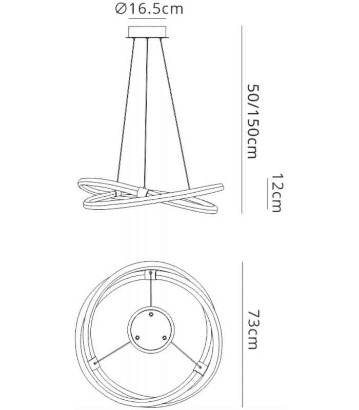 Ceiling, 60W LED, 3000K, 4500lm, IP20, Chrome - 2