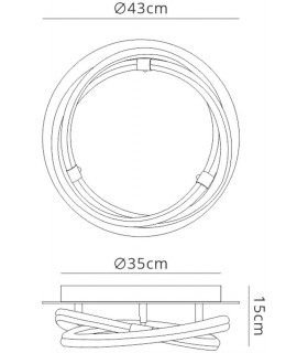 Ceiling, 30W LED, 3000K, 2250lm, IP20, Chrome - 2