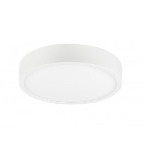 LED 12cm Round, Surface Mounted Downlight, 8W, 3000K, 680lm, Matt White, Frosted Acrylic - 1