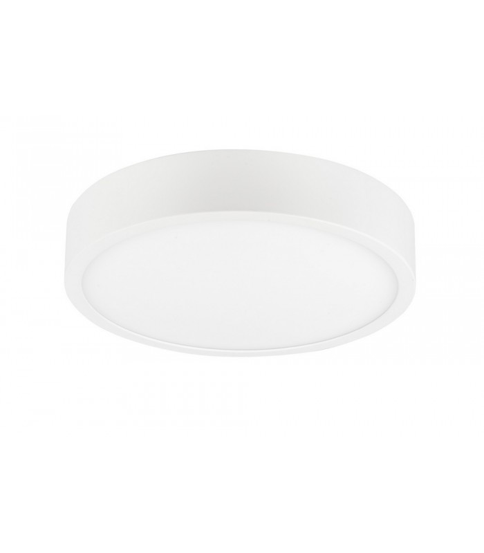 LED 17cm Round, Surface Mounted Downlight, 14W, 3000K, 1190lm, Matt White, Frosted Acrylic - 1