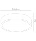 LED 22.5cm Round, Surface Mounted Downlight, 24W, 4000K, 2160lm, Matt White, Frosted Acrylic - 2