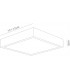 LED 12cm Square, Surface Mounted Downlight, 8W, 3000K, 680lm, Matt White, Frosted Acrylic - 2