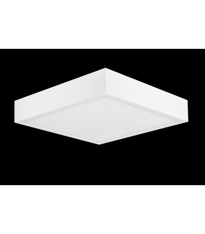 LED 12cm Square, Surface Mounted Downlight, 8W, 3000K, 680lm, Matt White, Frosted Acrylic - 3