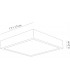 LED 17cm Square, Surface Mounted Downlight, 14W, 3000K, 1190lm, Matt White, Frosted Acrylic - 2