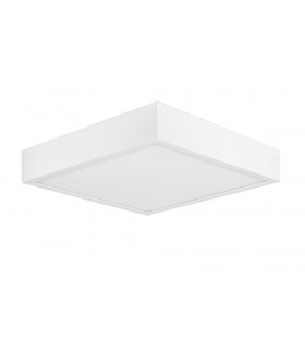 LED 17cm Square, Surface Mounted Downlight, 14W, 4000K, 1260lm, Matt White, Frosted Acrylic - 1
