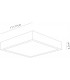 LED 17cm Square, Surface Mounted Downlight, 14W, 4000K, 1260lm, Matt White, Frosted Acrylic - 2