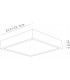 LED 22.5cm Square, Surface Mounted Downlight, 24W, 4000K, 2160lm, Matt White, Frosted Acrylic - 2