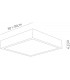 LED 30cm Square, Surface Mounted Downlight, 30W, 4000K, 2700lm, Matt White, Frosted Acrylic - 2